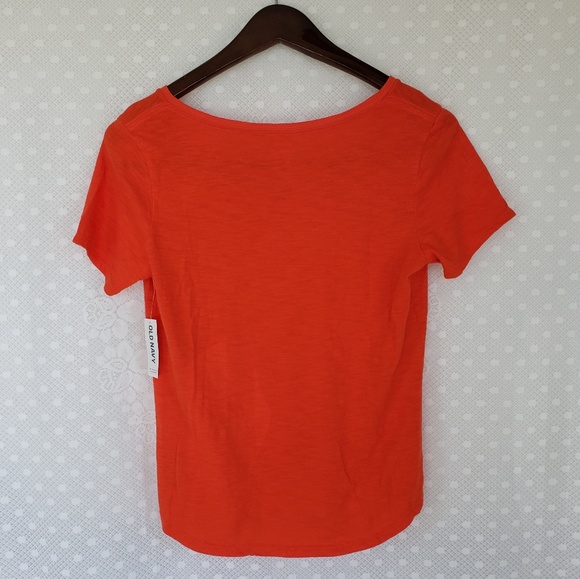 Old Navy Everywear Red Orange Shirt - Picture 2 of 3